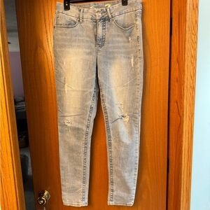 Seven7 Faded Blue Distressed Skinny Jeans